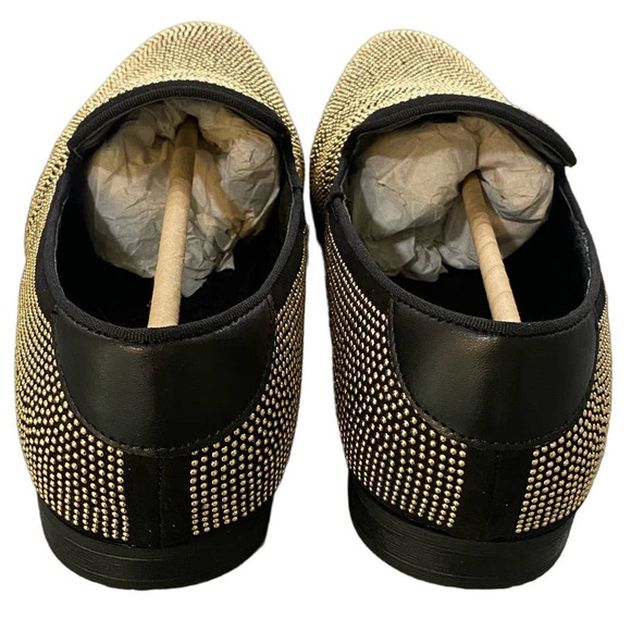 STEVE MADDEN Men's Mezmoryz Stud Smoking Slipper BLACK/GOLD 10 - Picture 4 of 8